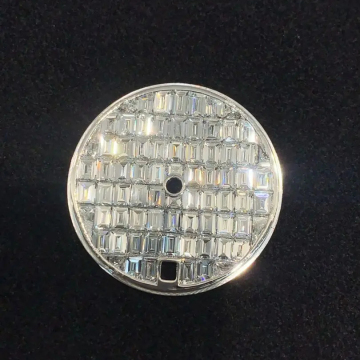 Custom 18k Weißgold Diamant Uhrenblatt mit CNC-Loch-Set-Kultivierendiamanten für Luxus-Uhren