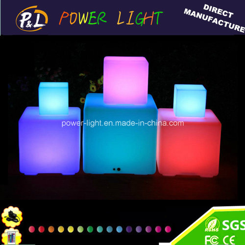 Glow Square Cube Sgabello con LED