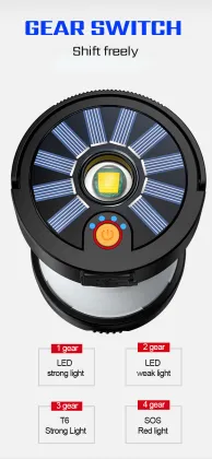 LED Solar Camping Lamp: Rechargeable Outdoor Camping Lights