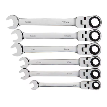 Professional Ratcheting Wrench Set: 6-32 MM Open End, Flexible Ratchets, Spanner, and Torque Combination Tools for Repair and Maintenance
