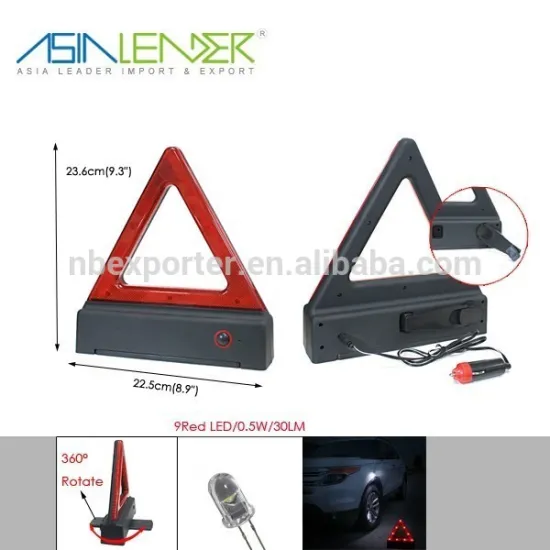 BT-4824 9LED Dynamo Roadside LED Light Warning Triangle
