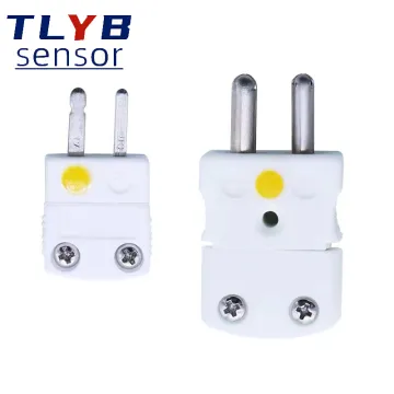 Ceramic K-Type Plug and Socket Thermocouple Connectors - High Temperature Resistant