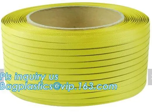 high quality colored white polyester PP PET plastic binding strap roll, Carton Packing PP Strapping Roll plastic packing strap,