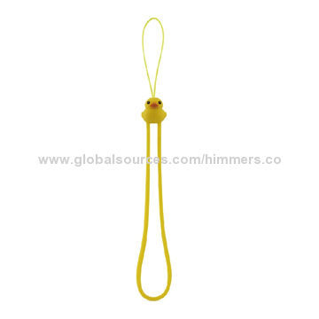 Cute little duck 2014 hot sale high quality silicon mobile phone strap