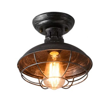 Lámpara de techo LED moderna vintage - Iluminación colgante de jaula de metal
