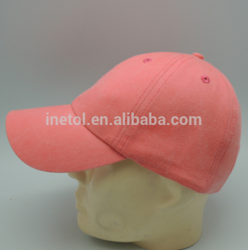 2017 new fashion adult curved plain sports style 6 panel pigment dye cotton twill blank baseball cap
