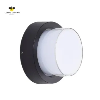 Lumind Outdoor Wall Lamp: Decorative Fence and Ceiling Luminaire with Black Aluminum Base, IP65 Rated