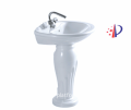 Hot Sale Vieany OK-2100 Pedestal Wash Basin Bathroom Floor Stand