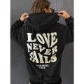 Women's Letter Graphic Print Hoodie Sweatshirt