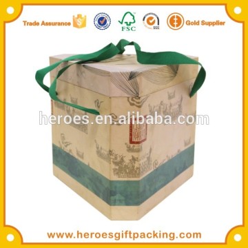 Trade Assurance Customized Wholesale High Quality Logo Printed Trilateral Kraft Paper Packing Box