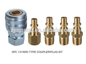 5pcs 1/4" USA Aro type coupler plug kit