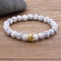 White Howlite Gold