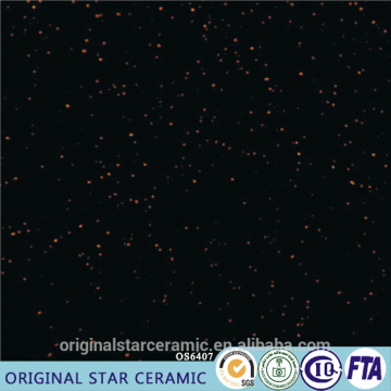 Black sparkle polished porcelain tile