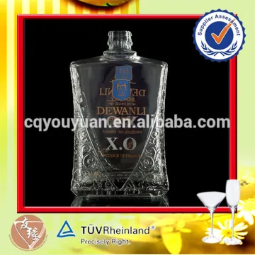 Fancy Square XO Brandy Sale Black Glass Bottle 700ML