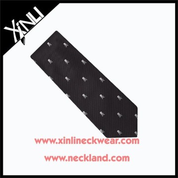 Shengzhou Manufacturer 100% Silk Woven Wholesale Chinese Neckties with Skulls