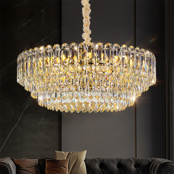 Lampadario a cristallo a LED in stile contemporaneo per ristoranti, ville e hotel