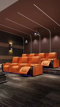 High-End Smart Home Theater Electric Sofa with Massage Function