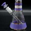 Purple transparent glass hookah