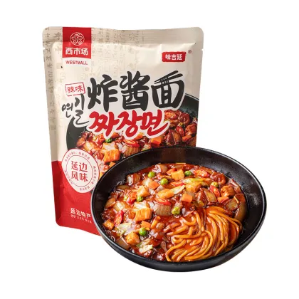 Zhajiangmian instant noodles noodles served with bean sauce