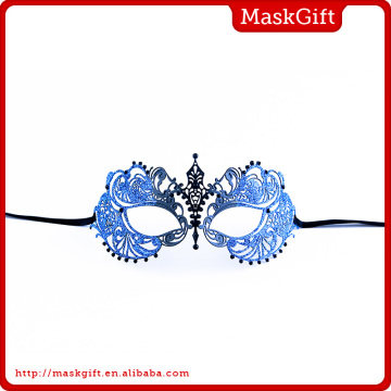 New arrival fashional blue metal party mask with rhinestone MA001BK-BL