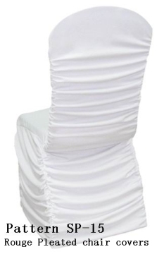 Rouge pleated chair covers Pattern SP-15
