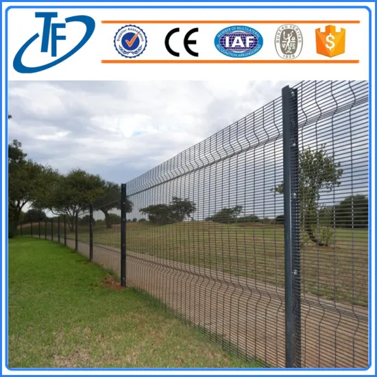Black coated high security fencing