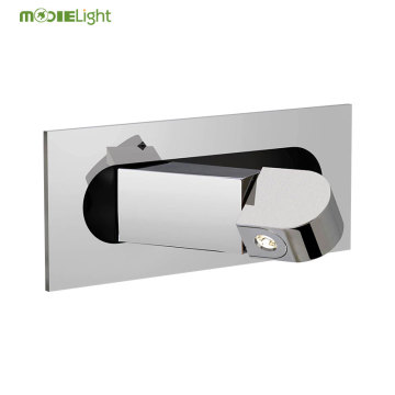 Siyah ve Altın Led Başucu Gömülü Okuma Duvarı Sconce
