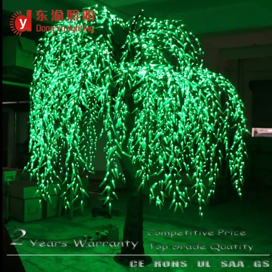 Natural Trunk White Light Willow Leaf LED Willow Tree Lights for Wedding Decoration