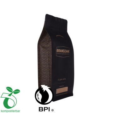 customized biodegradable kraft papaer flat bottom pouch