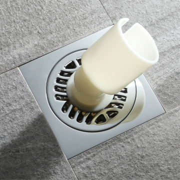 Bathroom shower floor drain full copper chrome anti-odor washing machine floor drain