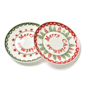 Logo Custom Christmas Diseshized Double Cake Plates Set