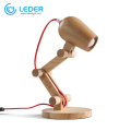 Lampu Meja Modern Kayu LEDER