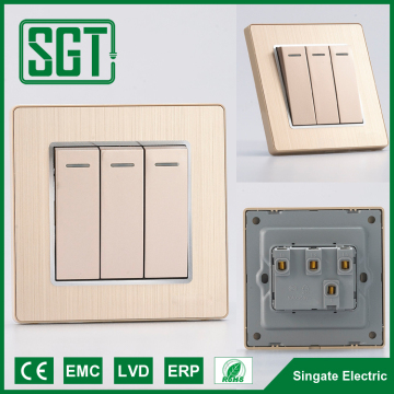 light switch 3 gang 1 way Champagne Gold Rose Gold Elephant white
