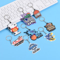 Egg-Shaped Silicone PVC Pop Keychain Unisex Fidget Toy and Food-Themed Keyring