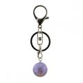 Gemstone 20mm Round Beads Key Chains Natural Crystal Turquoise Amethyst Balls Key Ring Charm Pendant Keychains Anniversary Gift