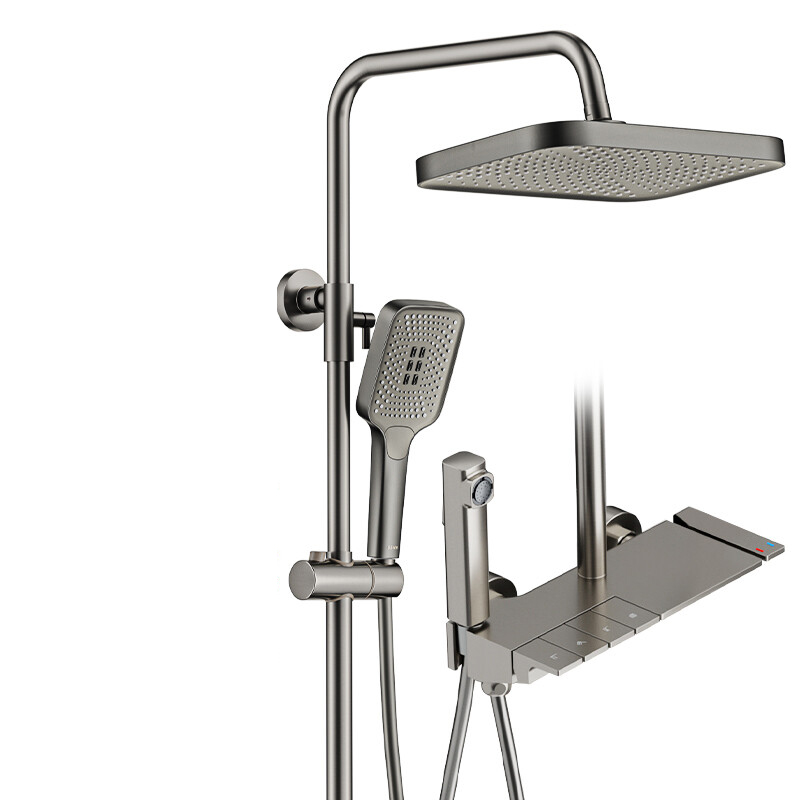 Bathroom Gun Gray Piano Solid Brass Rain Shower