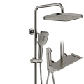 Salle de bain pistolet gris piano en laiton solide douche de pluie