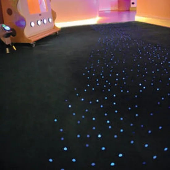 KINZ Soft Dancing Fiber Optic Star Light Carpet with Audio Control RGBW LED