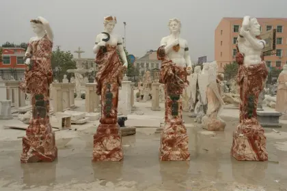 Mixed Color Marble Four Season Statues