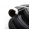 AN8 Nylon Brayed Oil Cooler Tube de goma Negro