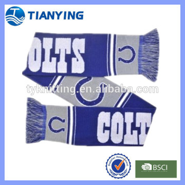 knit acrylic football club fan scarf