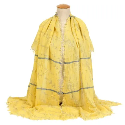 Spring Wild Fringed Scarves Printed Scarf 15030