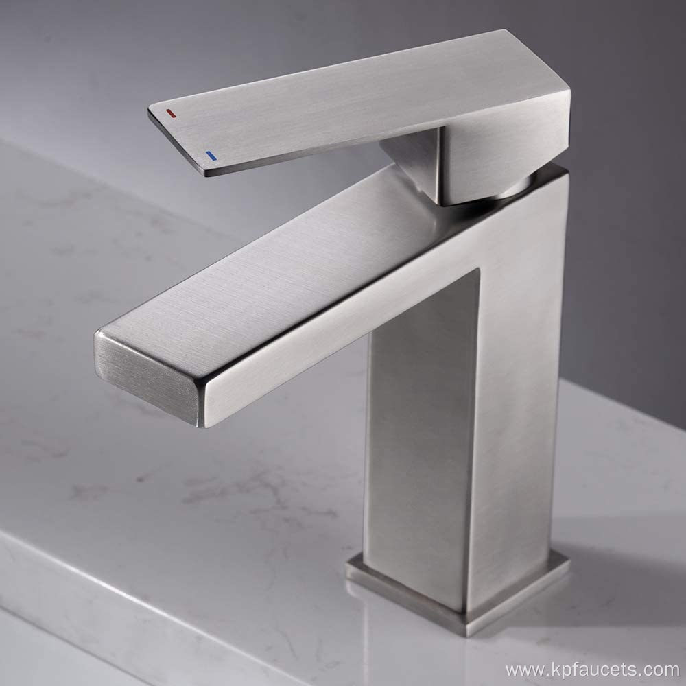 Bathroom Brushed Stainless Steel Taps Basin Faucet