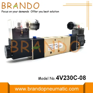 4V230C-08 5/3 Way Airtac Type Pneumatic Solenoid Valve