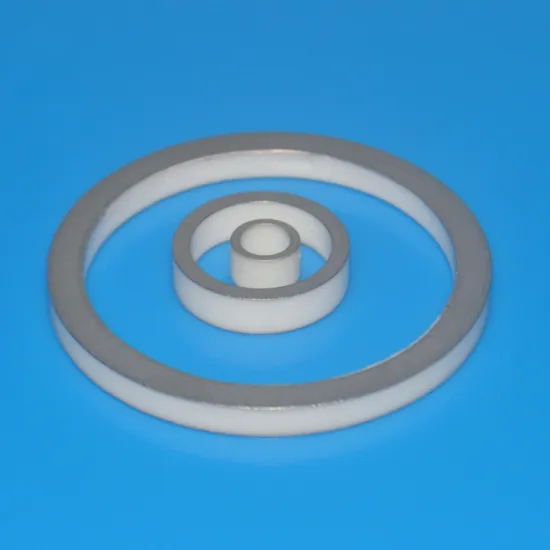 Metallized ceramic ring covered by metal plating