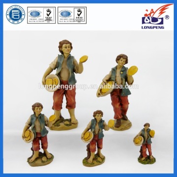 Resin Pencake Seller Figure, Polyresin Pencake Vendor, Resinic Statue Litter is Selling Pencake