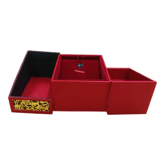 Red Magnetic Closure Gift Jewelry Paper Box