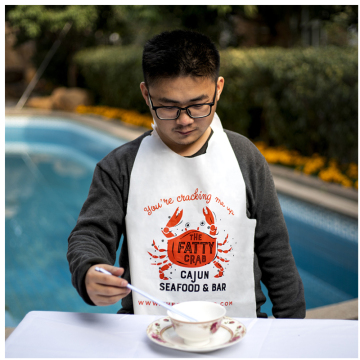 Adult Custom Printed Disposable Bibs with Crumb Catcher