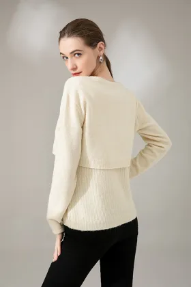 Casual all-in-one knit sweater