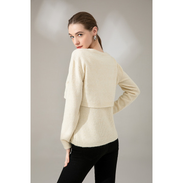 Casual All-in-One Strick-Pullover